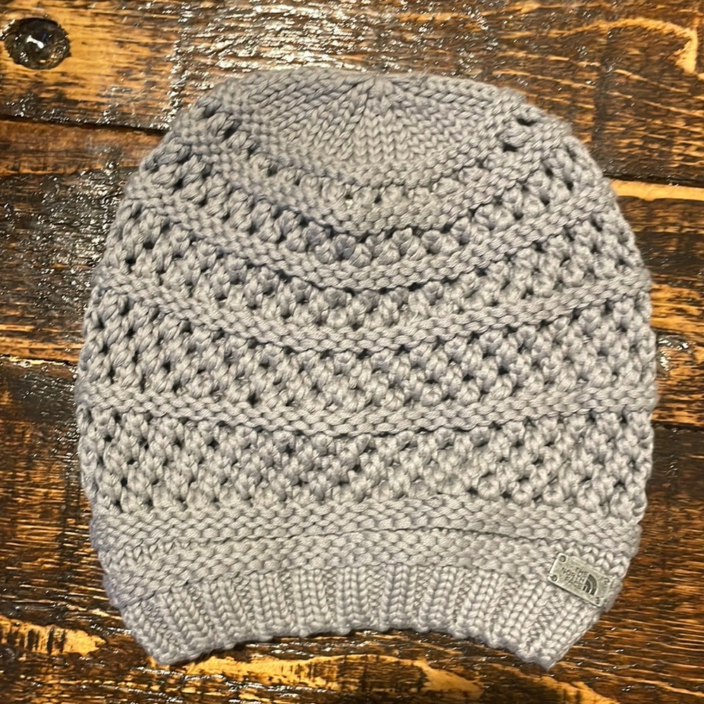 North Face beanie. Gray
